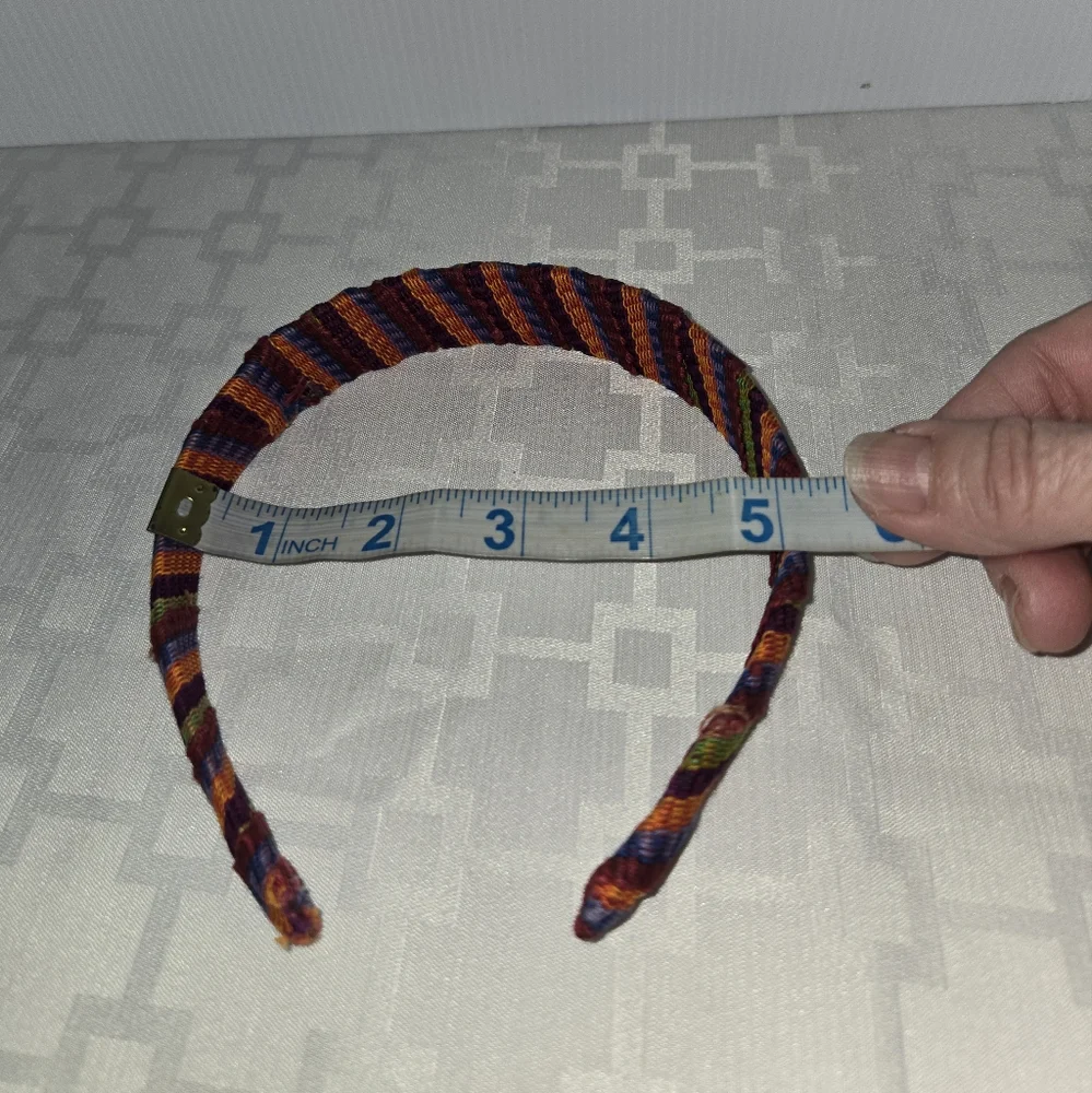 Multicolored Fabric Covered Headband, Excellent Like New Condition